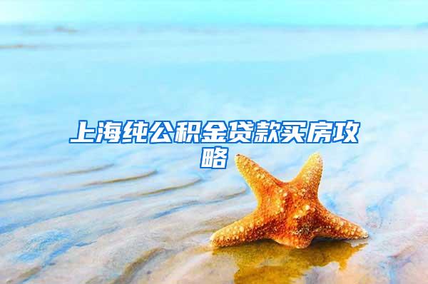 上海纯公积金贷款买房攻略