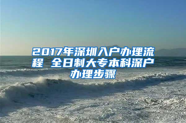 2017年深圳入户办理流程 全日制大专本科深户办理步骤