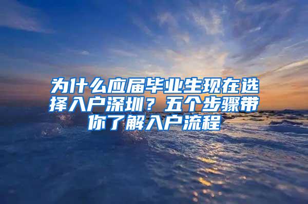 为什么应届毕业生现在选择入户深圳？五个步骤带你了解入户流程