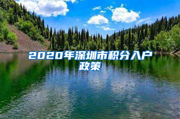 2020年深圳市积分入户政策