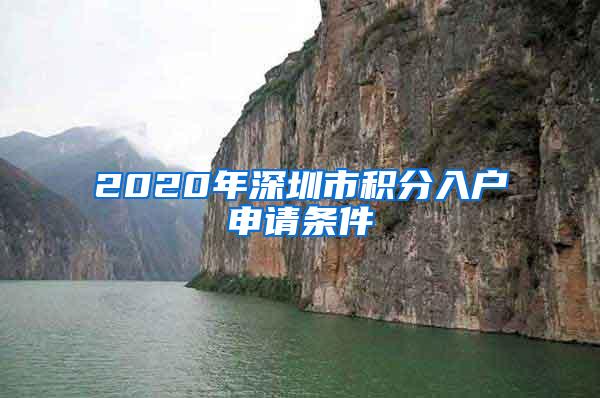 2020年深圳市积分入户申请条件