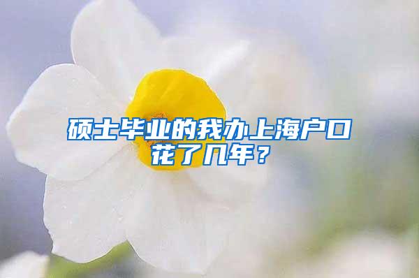 硕士毕业的我办上海户口花了几年？