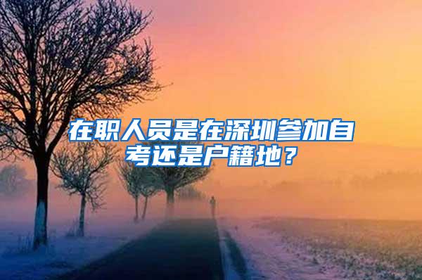 在职人员是在深圳参加自考还是户籍地？