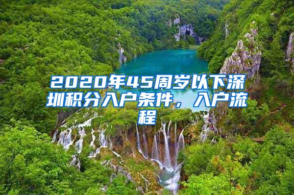 2020年45周岁以下深圳积分入户条件，入户流程