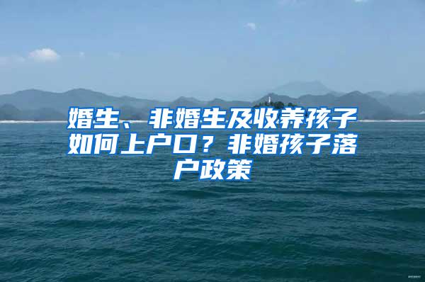 婚生、非婚生及收养孩子如何上户口？非婚孩子落户政策