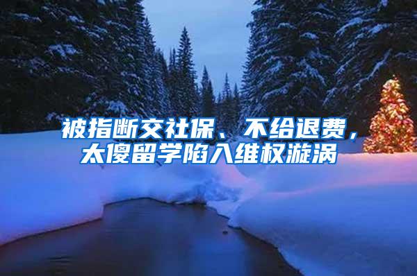 被指断交社保、不给退费，太傻留学陷入维权漩涡