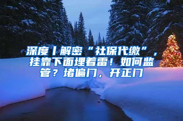 深度丨解密“社保代缴”，挂靠下面埋着雷！如何监管？堵偏门，开正门