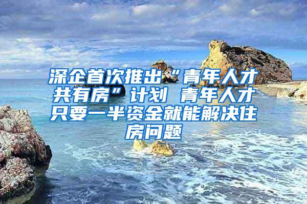 深企首次推出“青年人才共有房”计划 青年人才只要一半资金就能解决住房问题