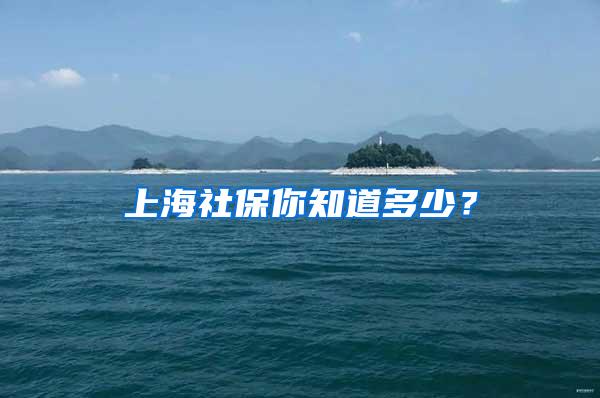 上海社保你知道多少？