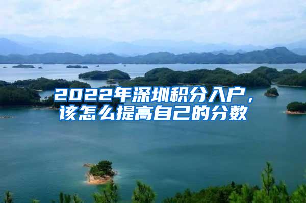 2022年深圳积分入户，该怎么提高自己的分数