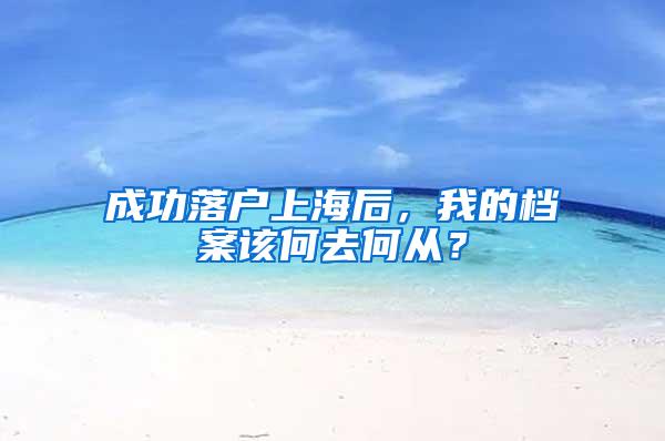 成功落户上海后，我的档案该何去何从？