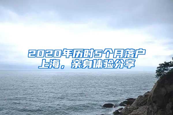 2020年历时5个月落户上海，亲身体验分享