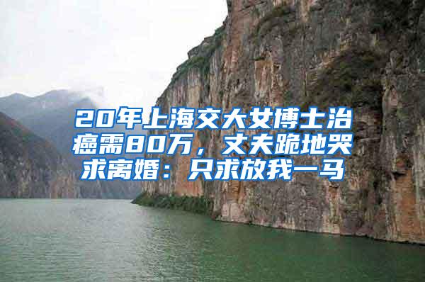 20年上海交大女博士治癌需80万，丈夫跪地哭求离婚：只求放我一马