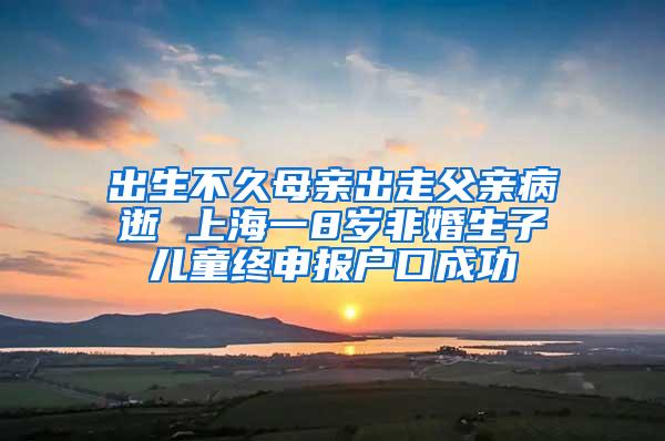 出生不久母亲出走父亲病逝 上海一8岁非婚生子儿童终申报户口成功