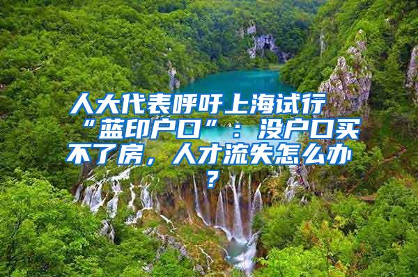 人大代表呼吁上海试行“蓝印户口”：没户口买不了房，人才流失怎么办？