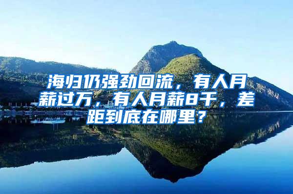 海归仍强劲回流，有人月薪过万，有人月薪8千，差距到底在哪里？