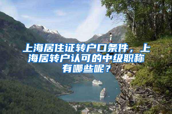 上海居住证转户口条件，上海居转户认可的中级职称有哪些呢？