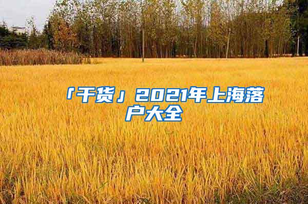 「干货」2021年上海落户大全