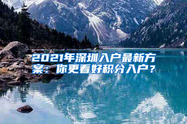 2021年深圳入户最新方案：你更看好积分入户？