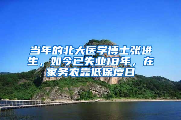 当年的北大医学博士张进生，如今已失业18年，在家务农靠低保度日