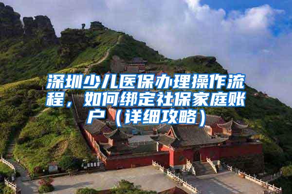 深圳少儿医保办理操作流程，如何绑定社保家庭账户（详细攻略）