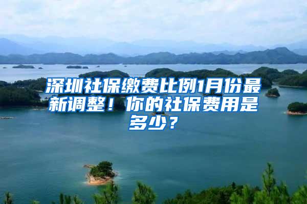 深圳社保缴费比例1月份最新调整！你的社保费用是多少？