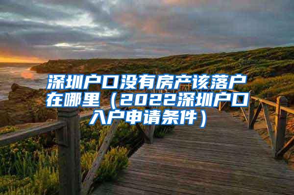 深圳户口没有房产该落户在哪里（2022深圳户口入户申请条件）