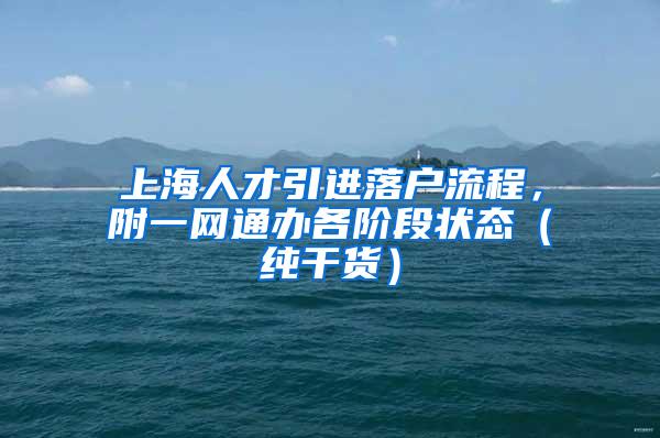 上海人才引进落户流程，附一网通办各阶段状态（纯干货）