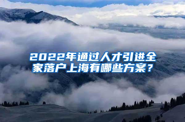 2022年通过人才引进全家落户上海有哪些方案？