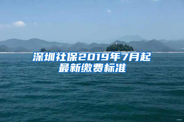 深圳社保2019年7月起最新缴费标准