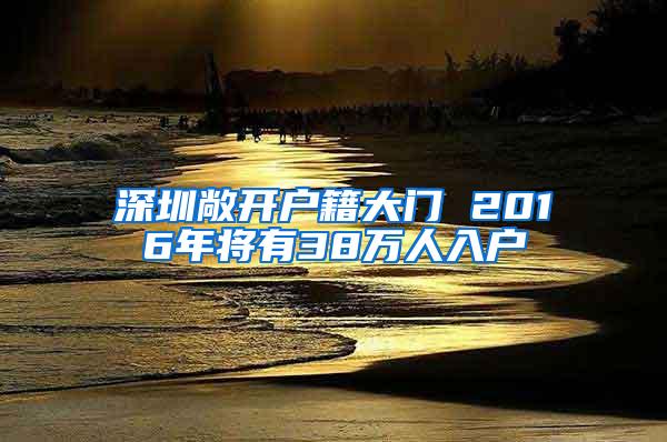 深圳敞开户籍大门 2016年将有38万人入户