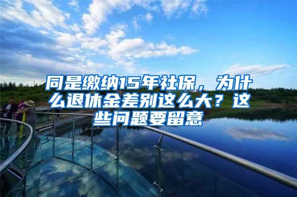 同是缴纳15年社保，为什么退休金差别这么大？这些问题要留意