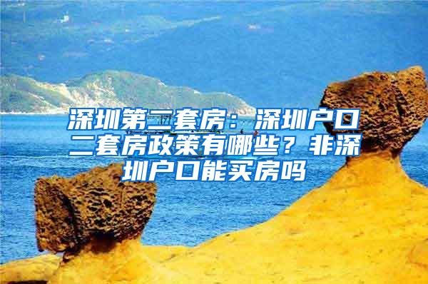 深圳第二套房：深圳户口二套房政策有哪些？非深圳户口能买房吗