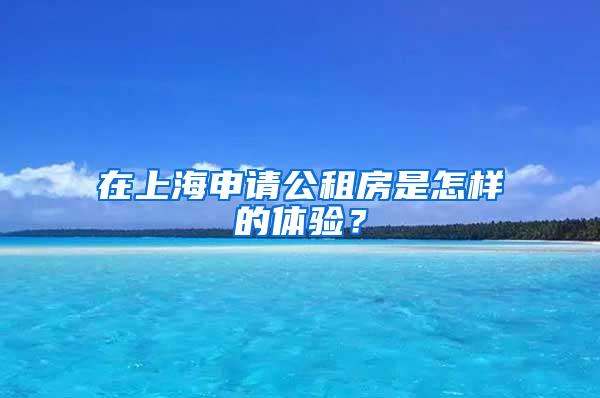 在上海申请公租房是怎样的体验？