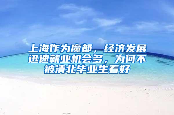 上海作为魔都，经济发展迅速就业机会多，为何不被清北毕业生看好