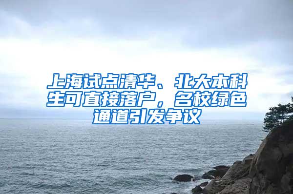 上海试点清华、北大本科生可直接落户，名校绿色通道引发争议