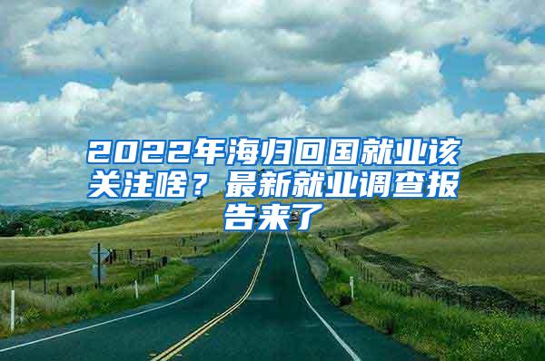 2022年海归回国就业该关注啥？最新就业调查报告来了