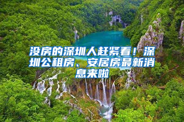 没房的深圳人赶紧看！深圳公租房、安居房最新消息来啦