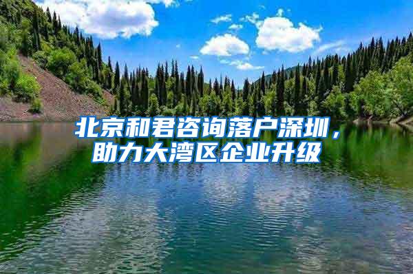 北京和君咨询落户深圳，助力大湾区企业升级