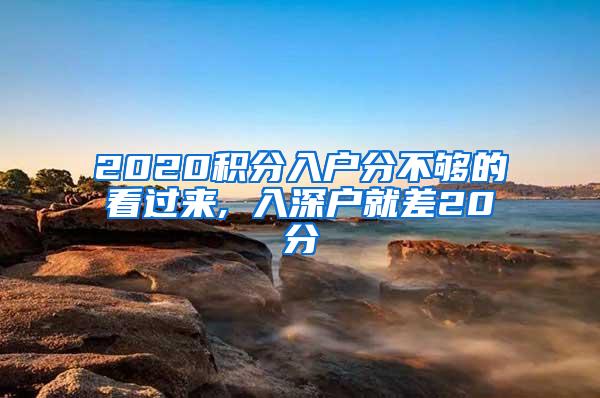 2020积分入户分不够的看过来, 入深户就差20分