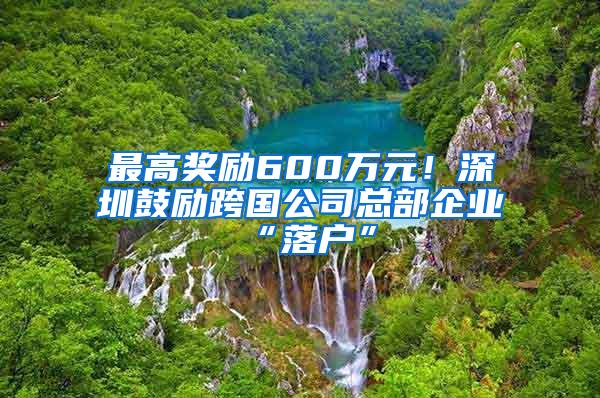 最高奖励600万元！深圳鼓励跨国公司总部企业“落户”