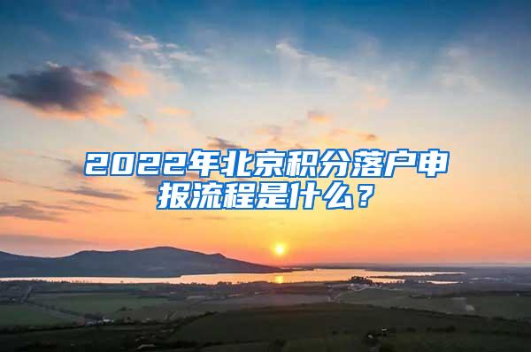 2022年北京积分落户申报流程是什么？