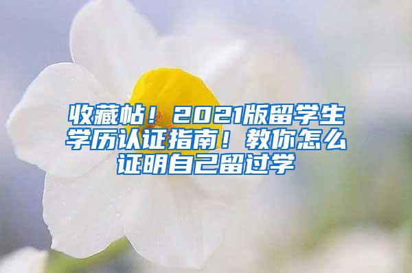 收藏帖！2021版留学生学历认证指南！教你怎么证明自己留过学