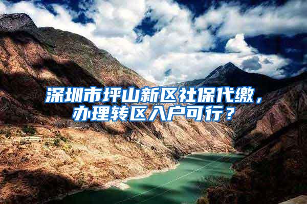 深圳市坪山新区社保代缴，办理转区入户可行？