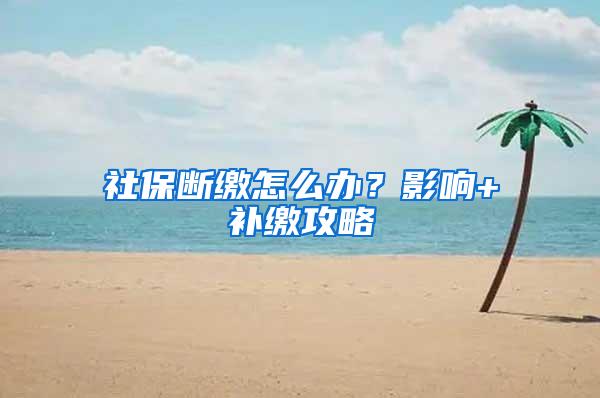 社保断缴怎么办？影响+补缴攻略