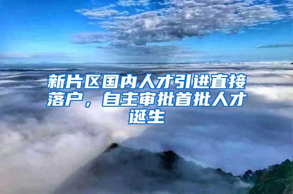 新片区国内人才引进直接落户，自主审批首批人才诞生