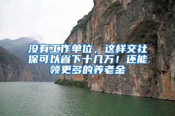 没有工作单位，这样交社保可以省下十几万！还能领更多的养老金