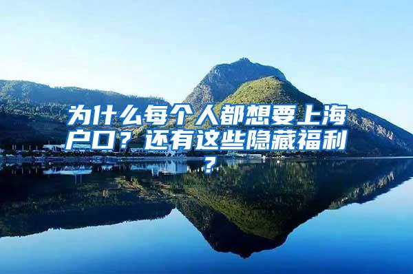 为什么每个人都想要上海户口？还有这些隐藏福利？