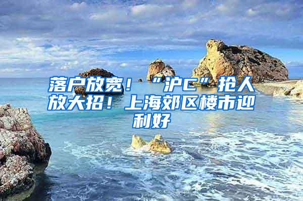 落户放宽！“沪C”抢人放大招！上海郊区楼市迎利好