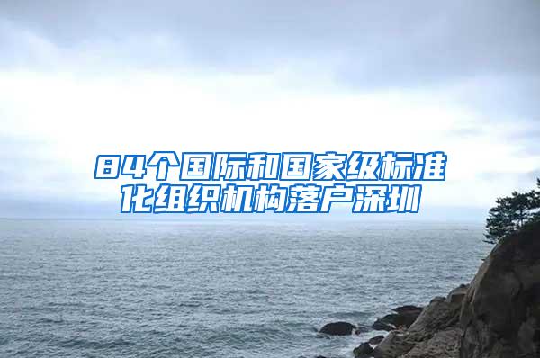 84个国际和国家级标准化组织机构落户深圳